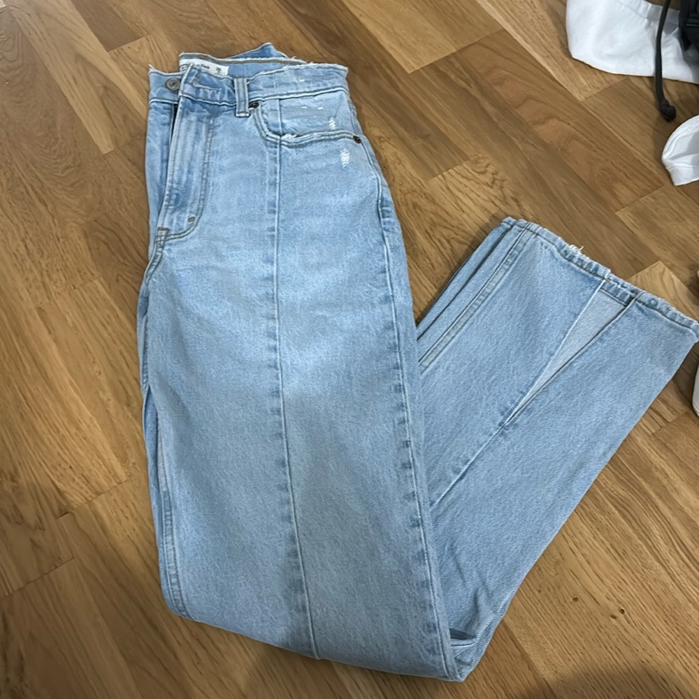 Abercrombie the 90s straight ultra high rise curve love jeans